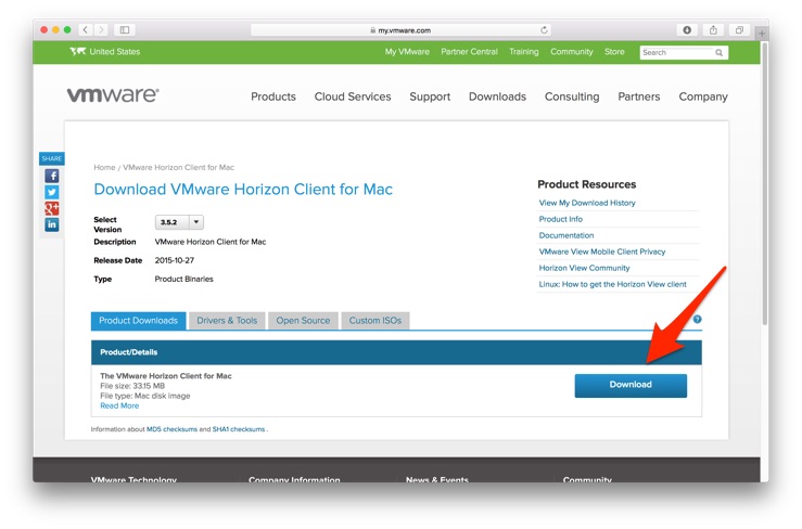 vmware horizon download for mac
